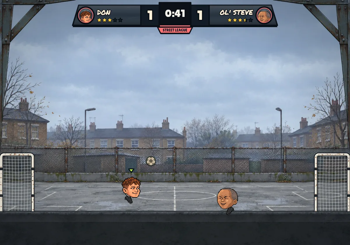 HEADS, the head football game, in the Estate Cage