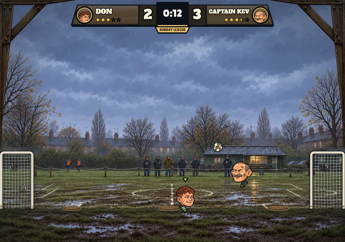 A rainy Sunday League match against Captain Kev
